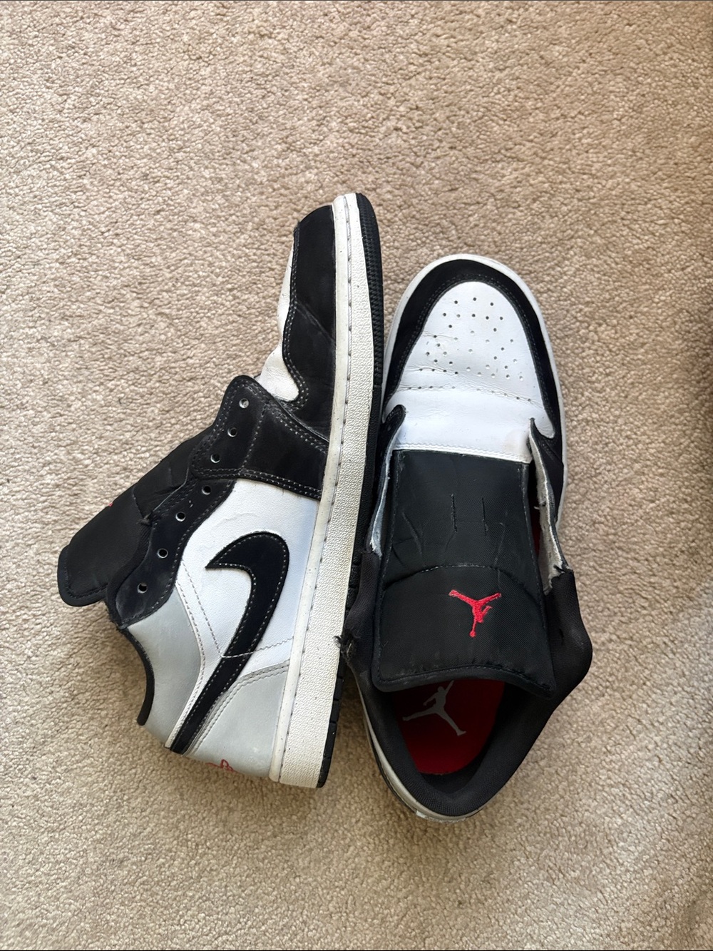 Jordan Men’s Black, White & Red High-Top Sneakers